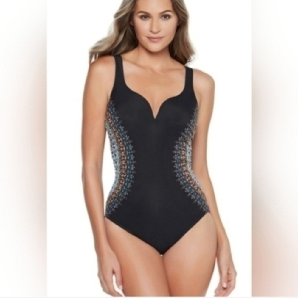 Miraclesuit Nefertiti Temptress One Piece Swimsuit Sz EU 42 (US 12)